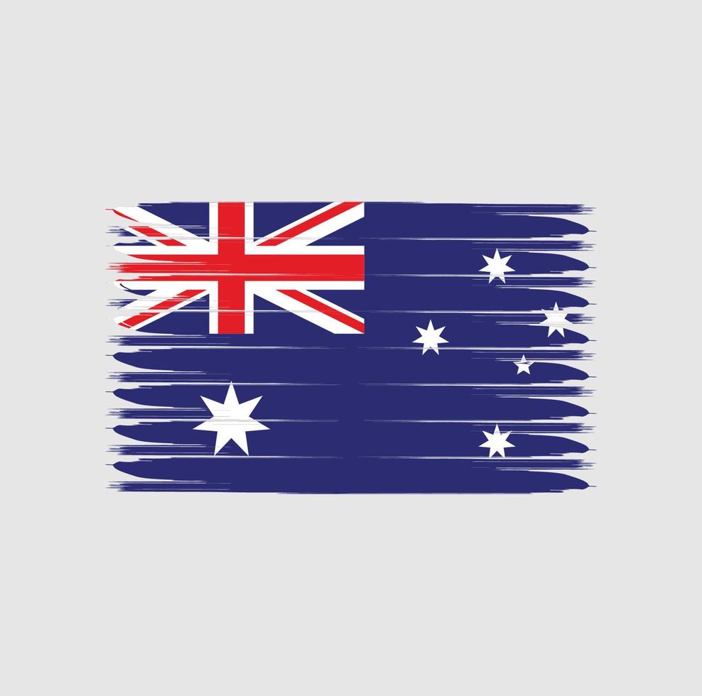 vlag van australië met grunge-stijl vector