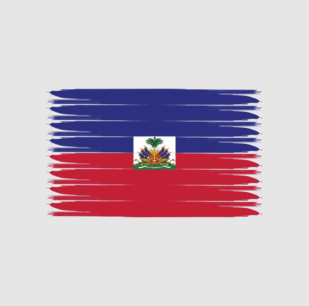 vlag van Haïti met grunge-stijl vector