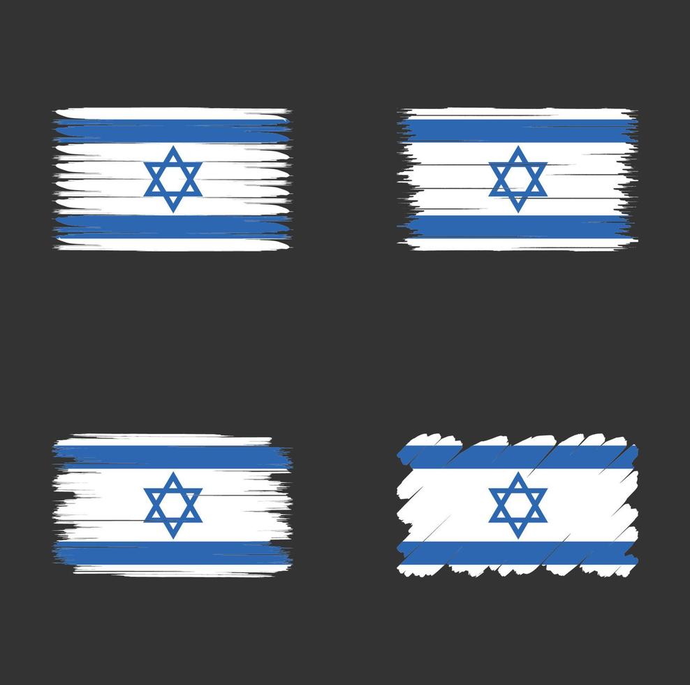 collectie vlag van israël vector