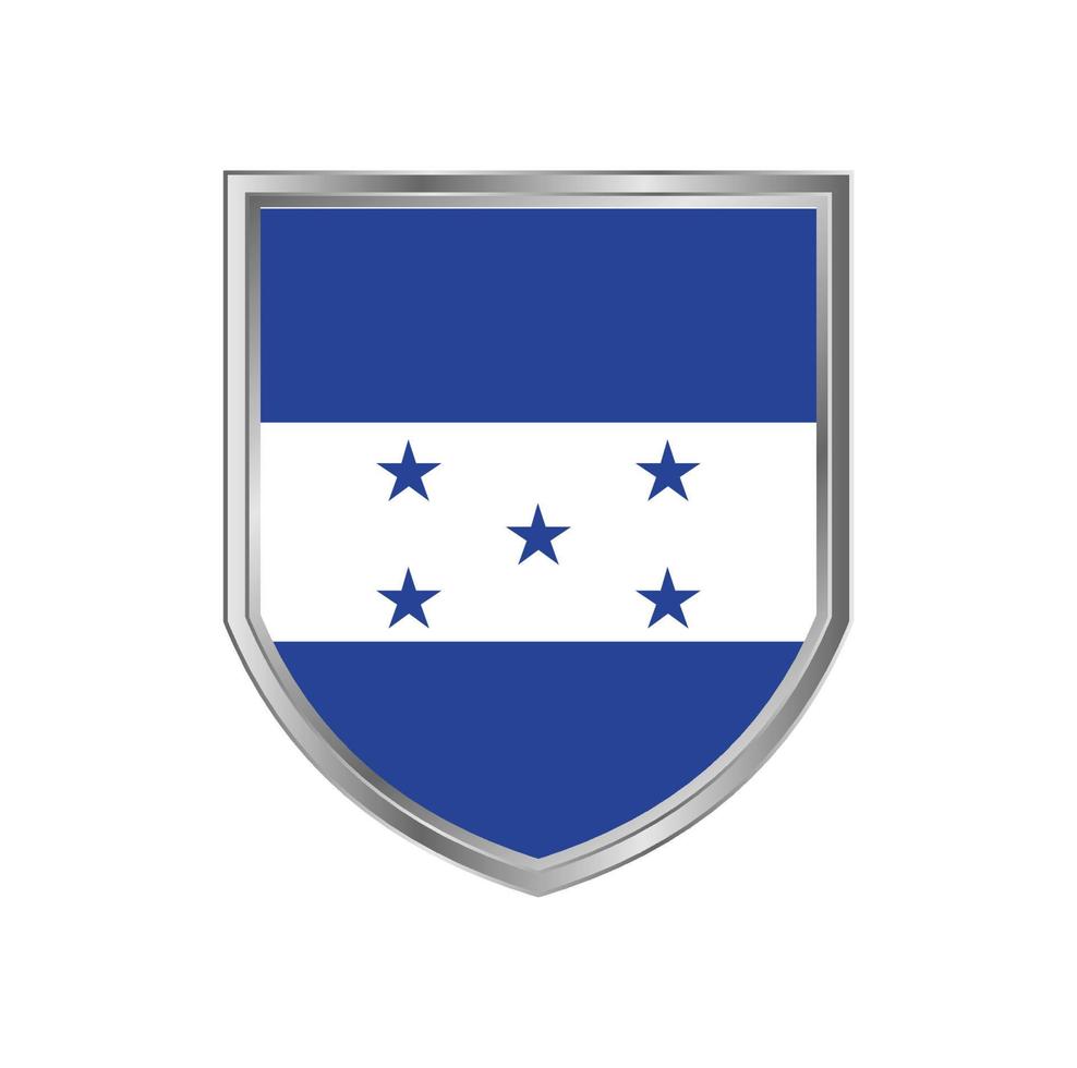 vlag van honduras met metalen schildframe vector