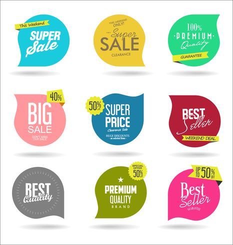 Moderne badges stickers en labels-collectie vector