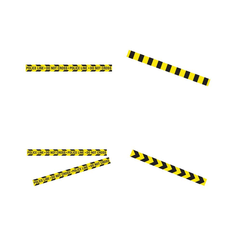zwart en geel politiestreep vectorillustratieontwerp vector