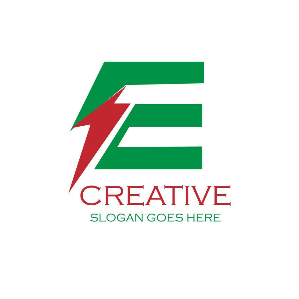 e letter logo ontwerpsjabloon, vector icon