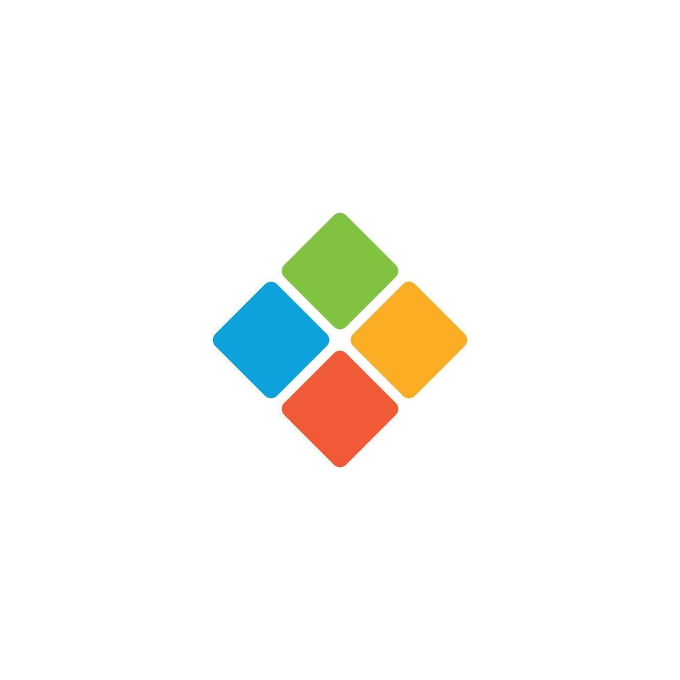 een kleurrijk vierkant logo of pictogramontwerp vector