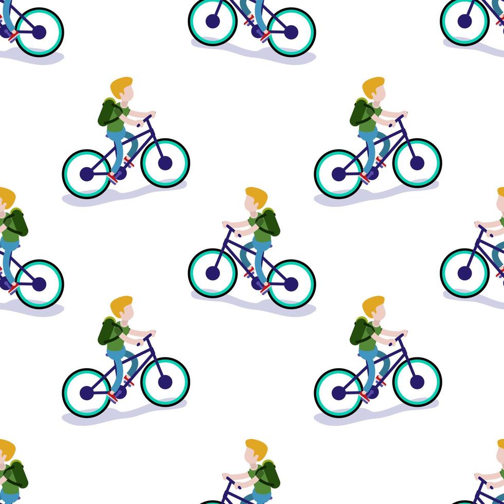 naadloze vector patronen van fiets