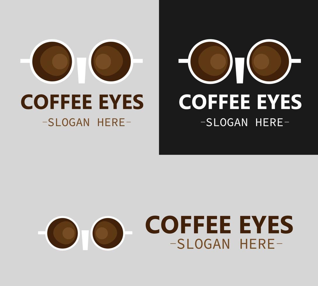 illustratie vector ontwerp van koffie ogen logo