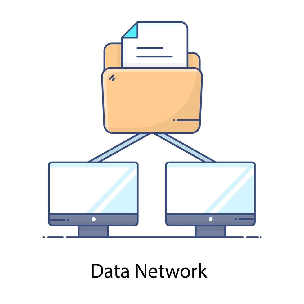 een plat icoon van bewerkbare vector voor datanetwerken