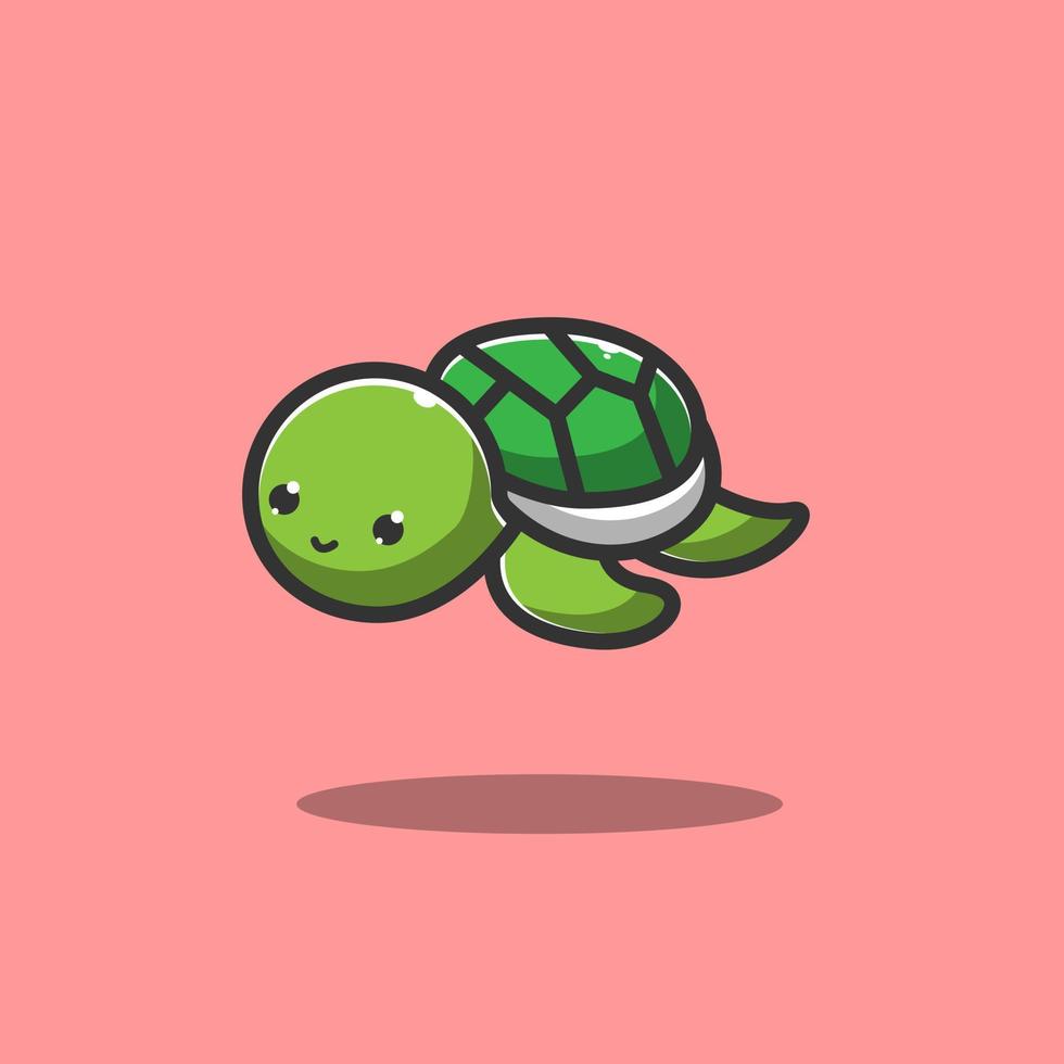 schattige baby schildpad vectorillustratie vector