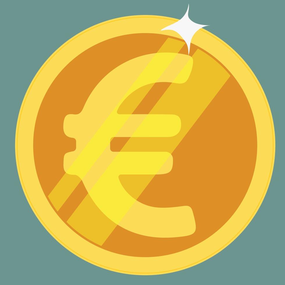 gouden euromunt vector