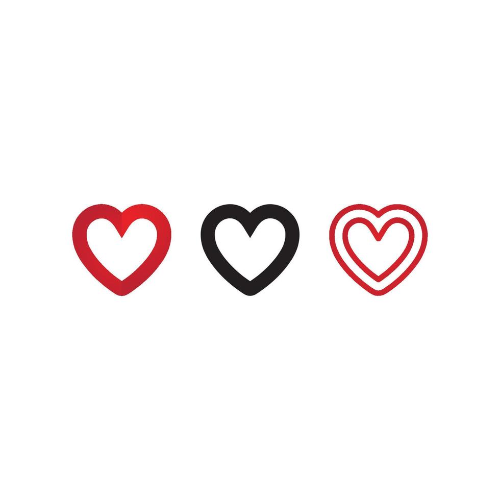hart en schoonheid liefde vector illustratie ontwerp