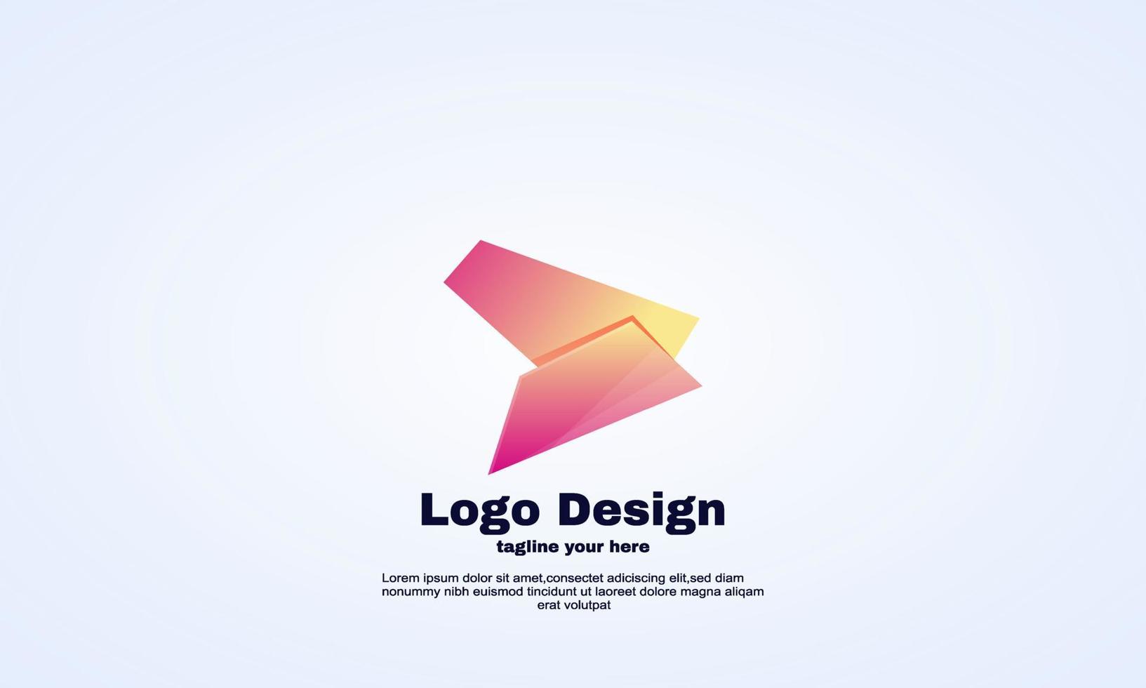 abstract creatief vliegtuigvleugel pijl logo-ontwerp vector