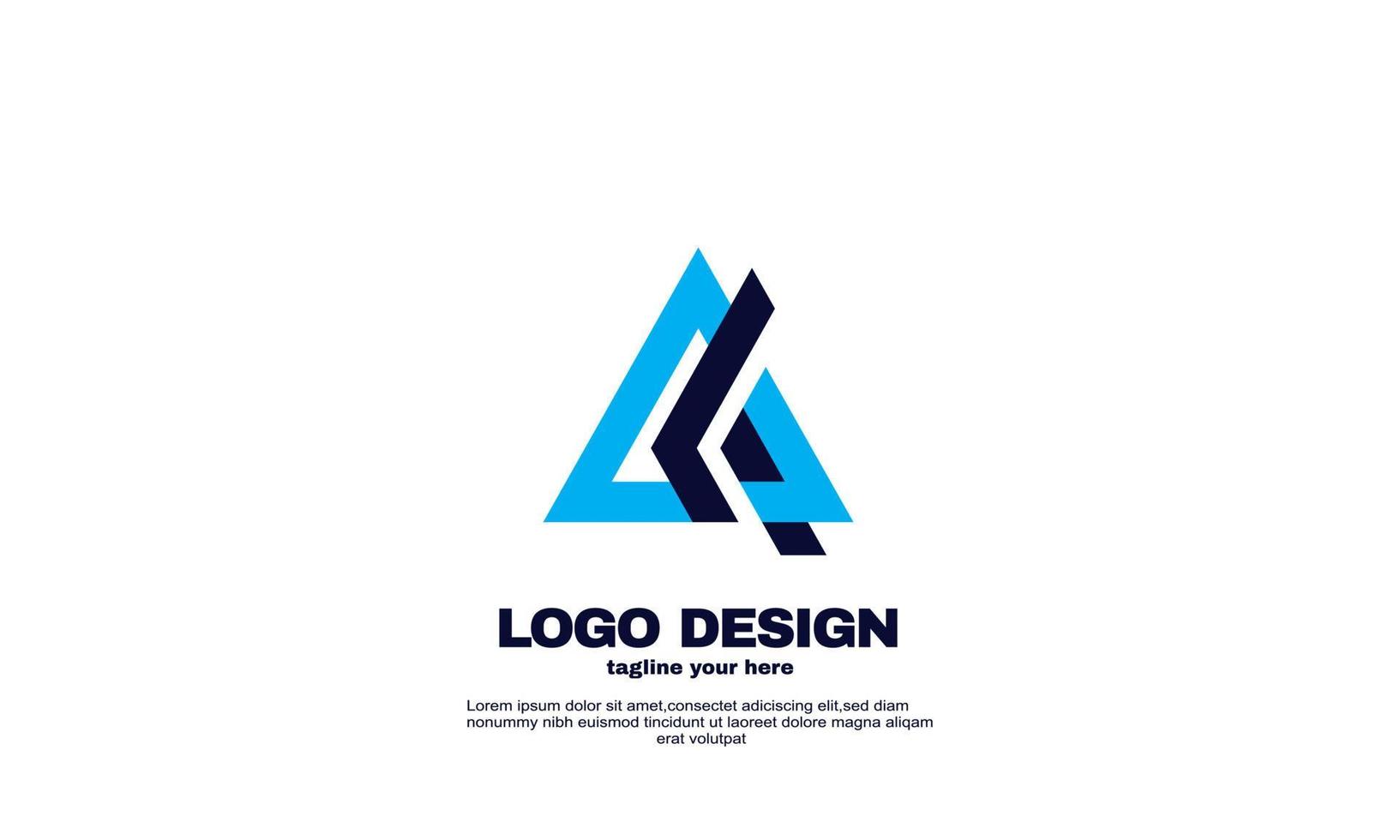 voorraad vector abstract creatief idee beste elegant kleurrijk zakelijk bedrijf logo ontwerp vector marineblauw kleur