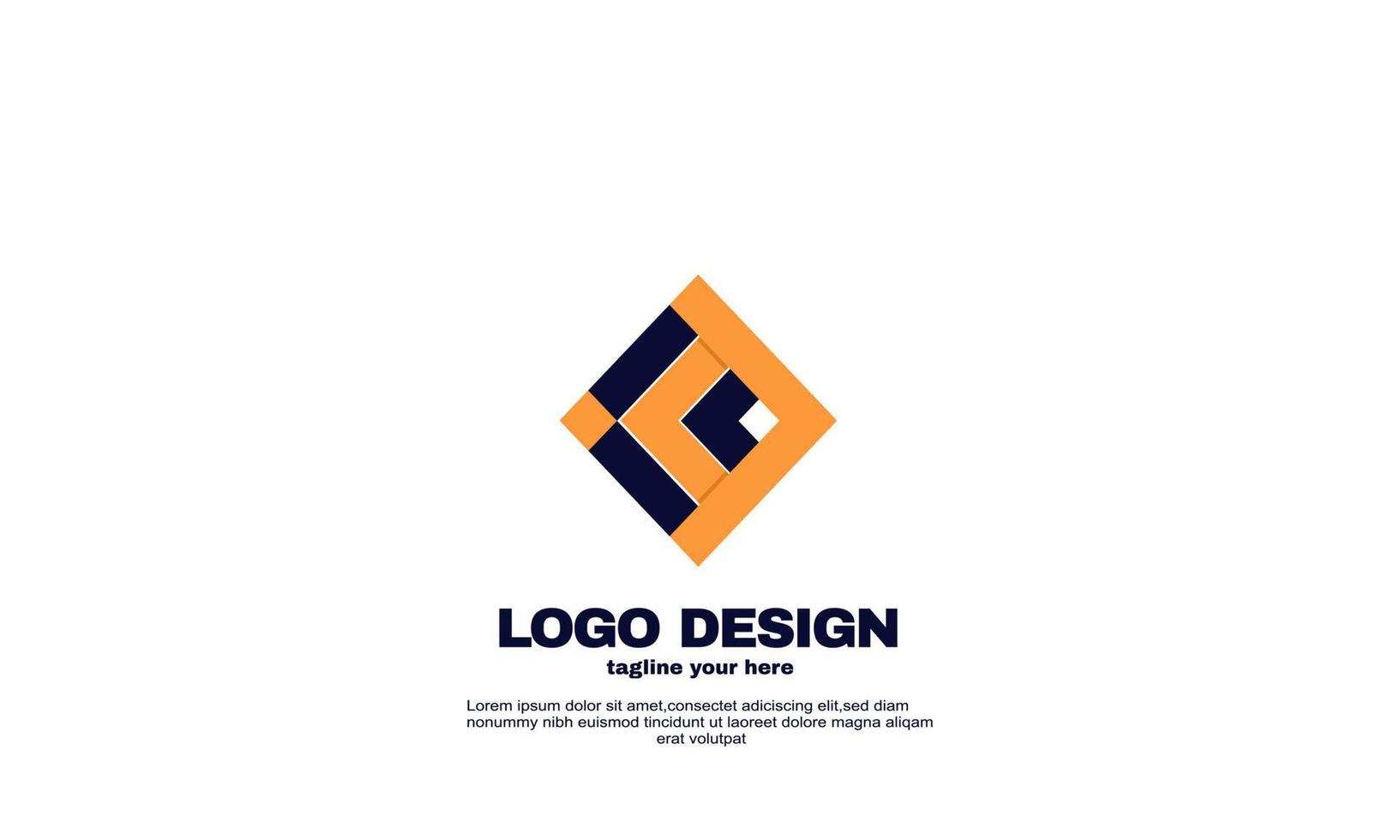 abstracte creatieve inspiratie beste logo elegant geometrisch bedrijf bedrijfs- en bedrijfslogo ontwerpsjabloon vector