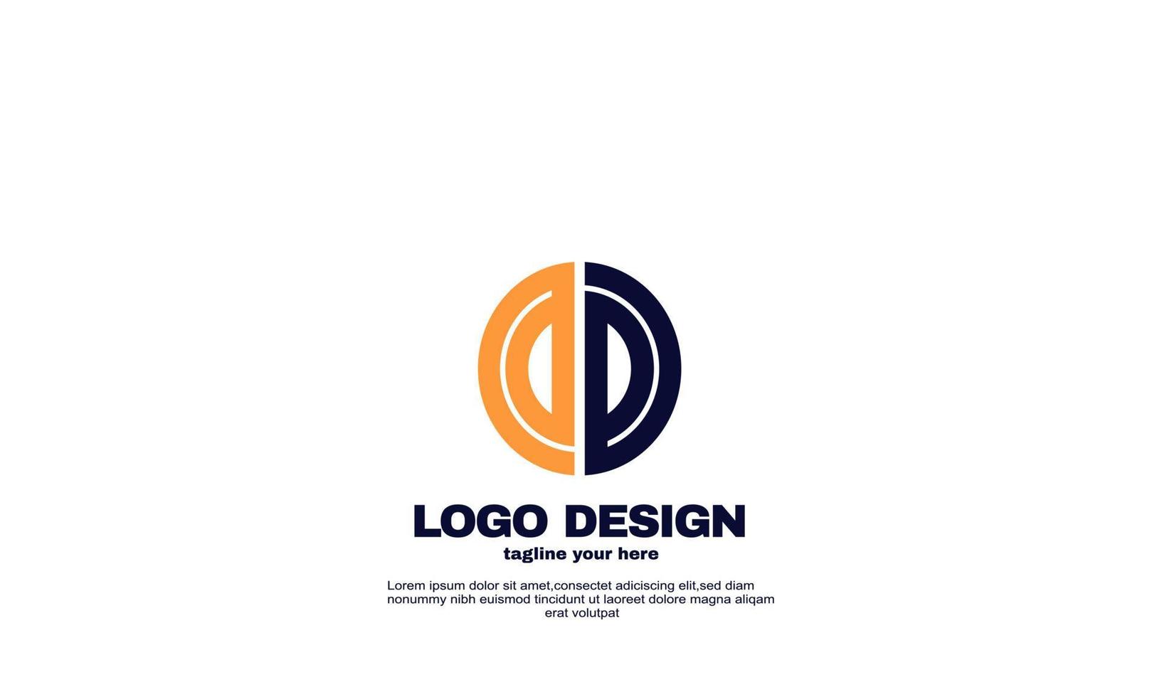 abstract creatief idee beste logo schattig met kleurrijk bedrijf bedrijfslogo ontwerpsjabloon vector