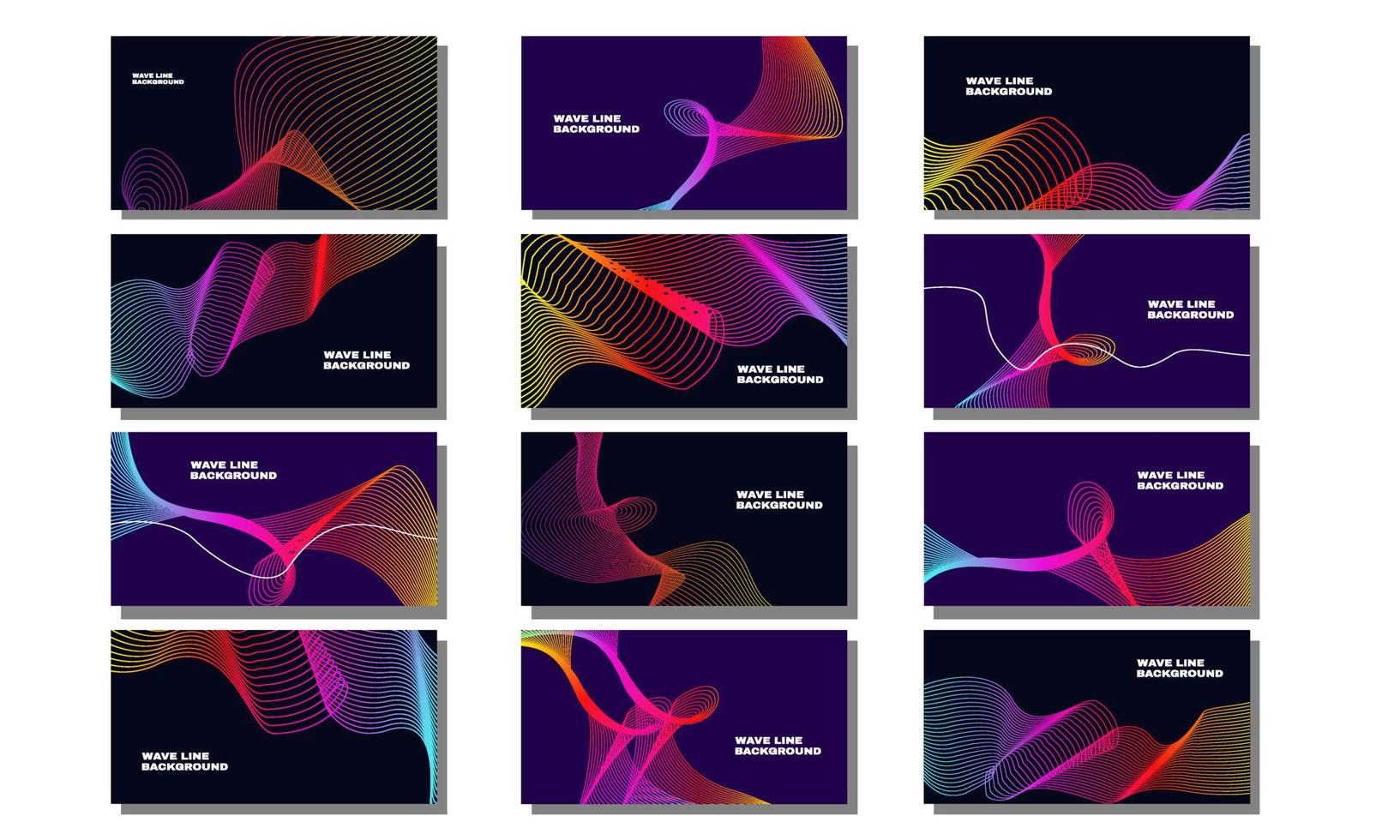 voorraad vector abstract set beste collectie achtergrond gekleurde dynamische golven
