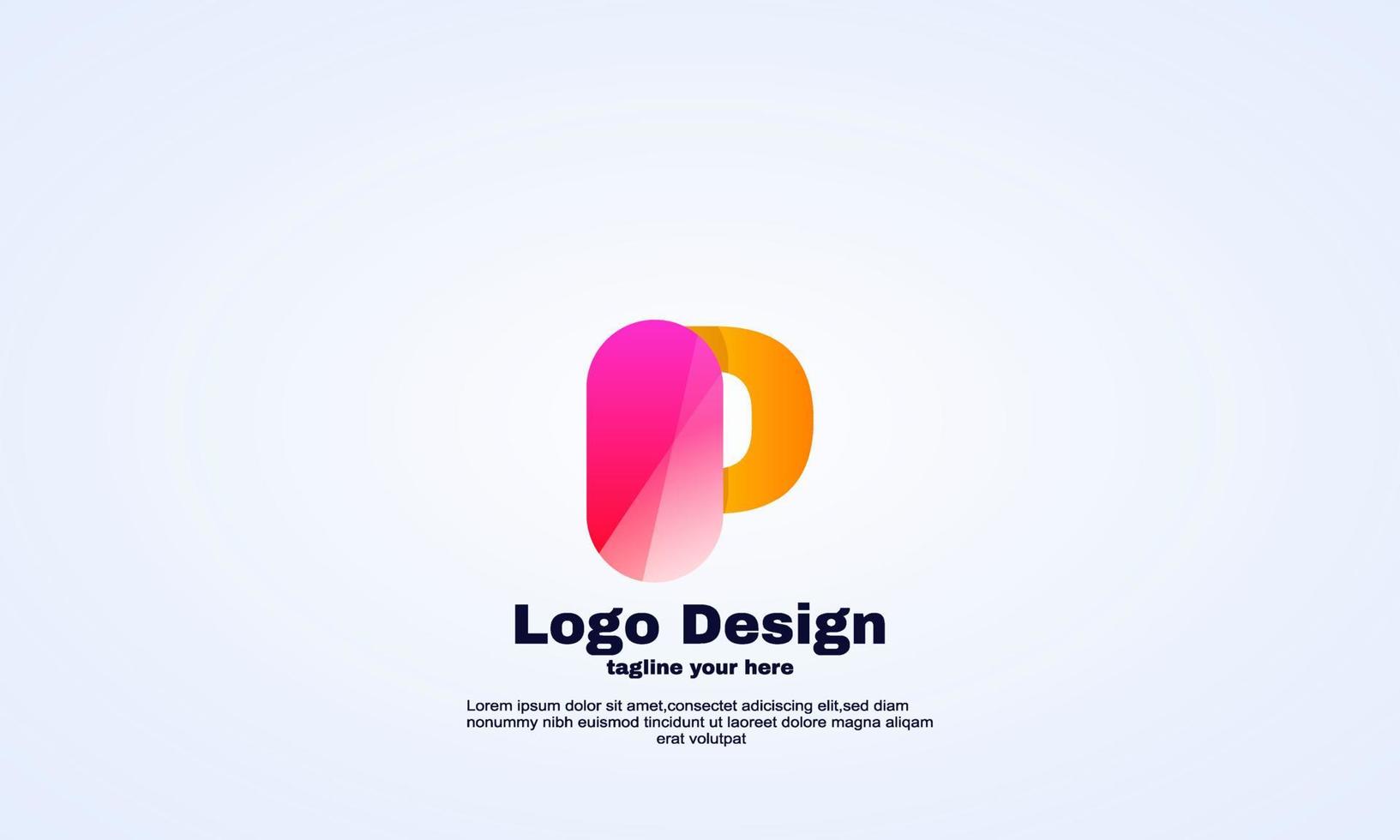 p brief logo sjabloon abstracte vector