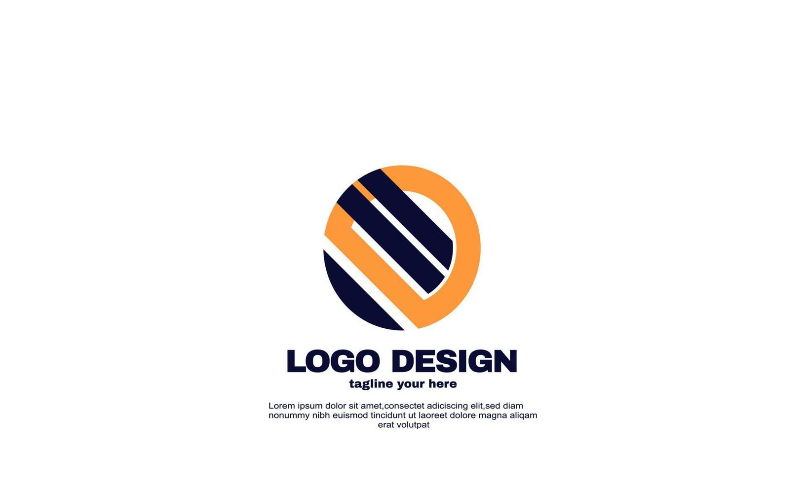 voorraad abstract creatief idee beste logo schattig zakelijk bedrijf en bedrijfslogo ontwerpsjabloon vector