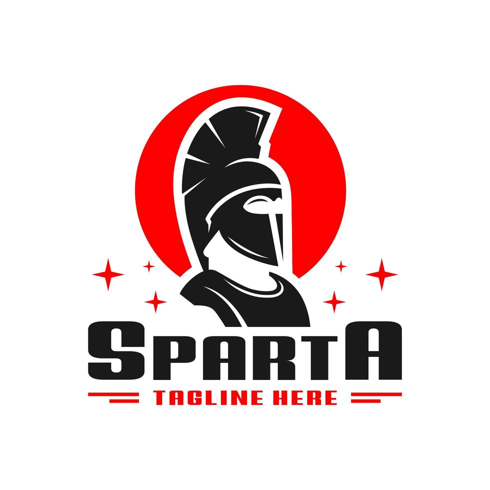 spartaans vechter illustratie logo ontwerp vector