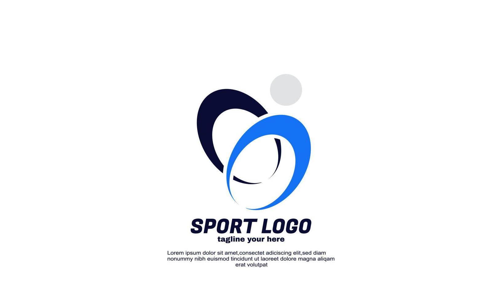 voorraad vector abstract creatief inspiratie sport logo ontwerp silhouet actie symbool