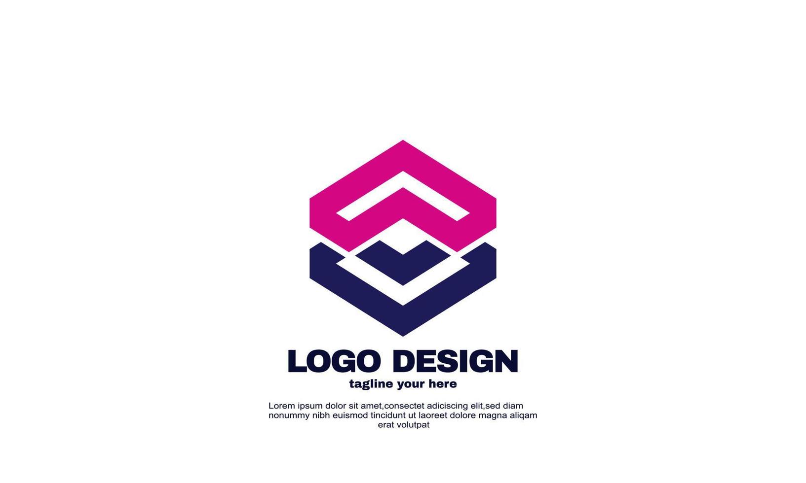 voorraad vector creatief logo modern creatief branding idee bedrijf zakelijke ontwerpsjabloon