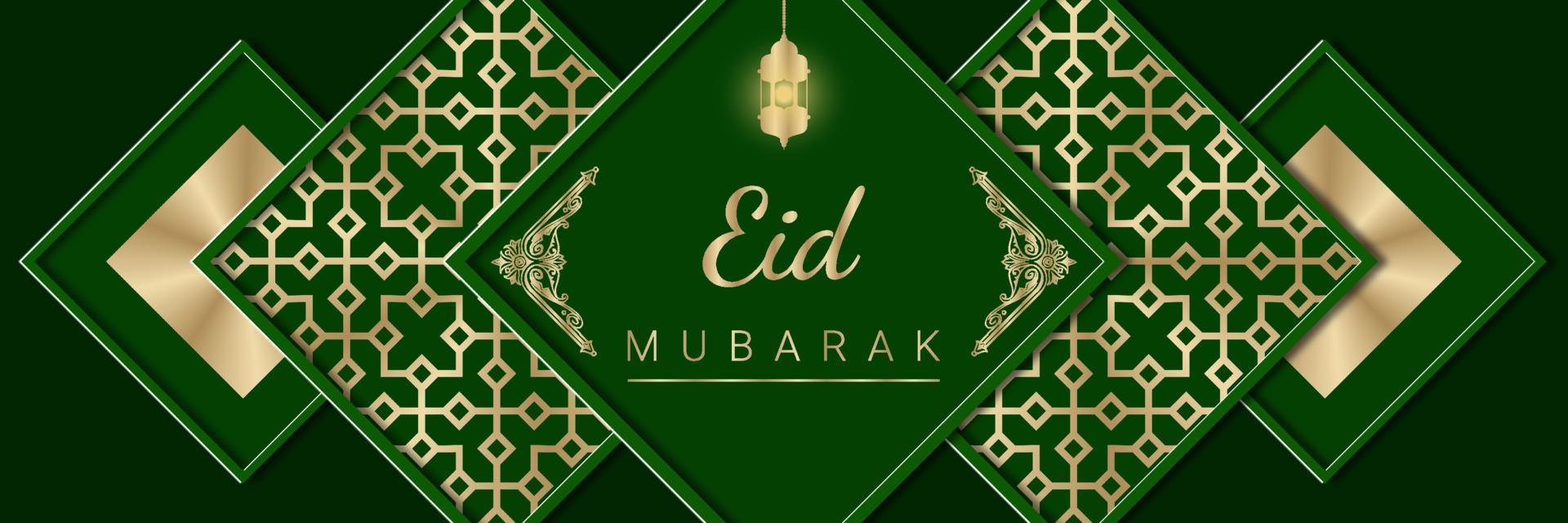 islamitische heilige feestdag eid mubarak. wenskaart of banner. vector illustratie