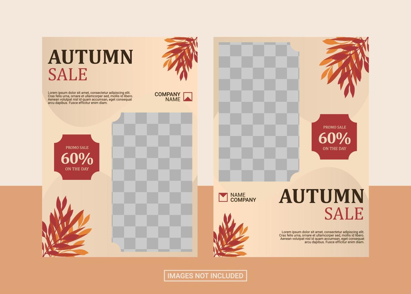 ontwerpsjabloon voor herfstflyer vector