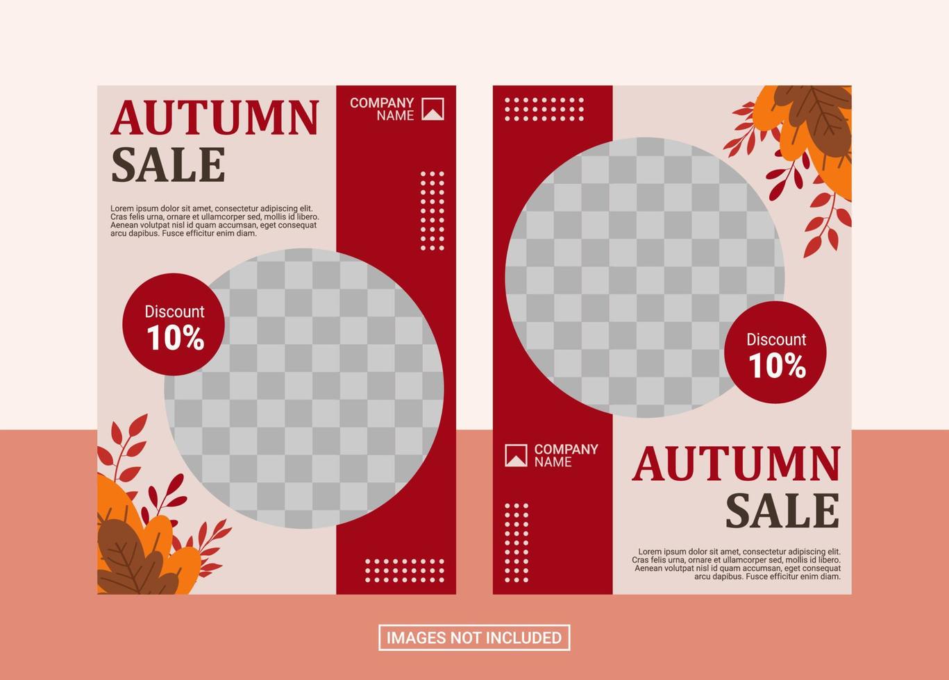 herfst mode flyer ontwerpsjabloon vector