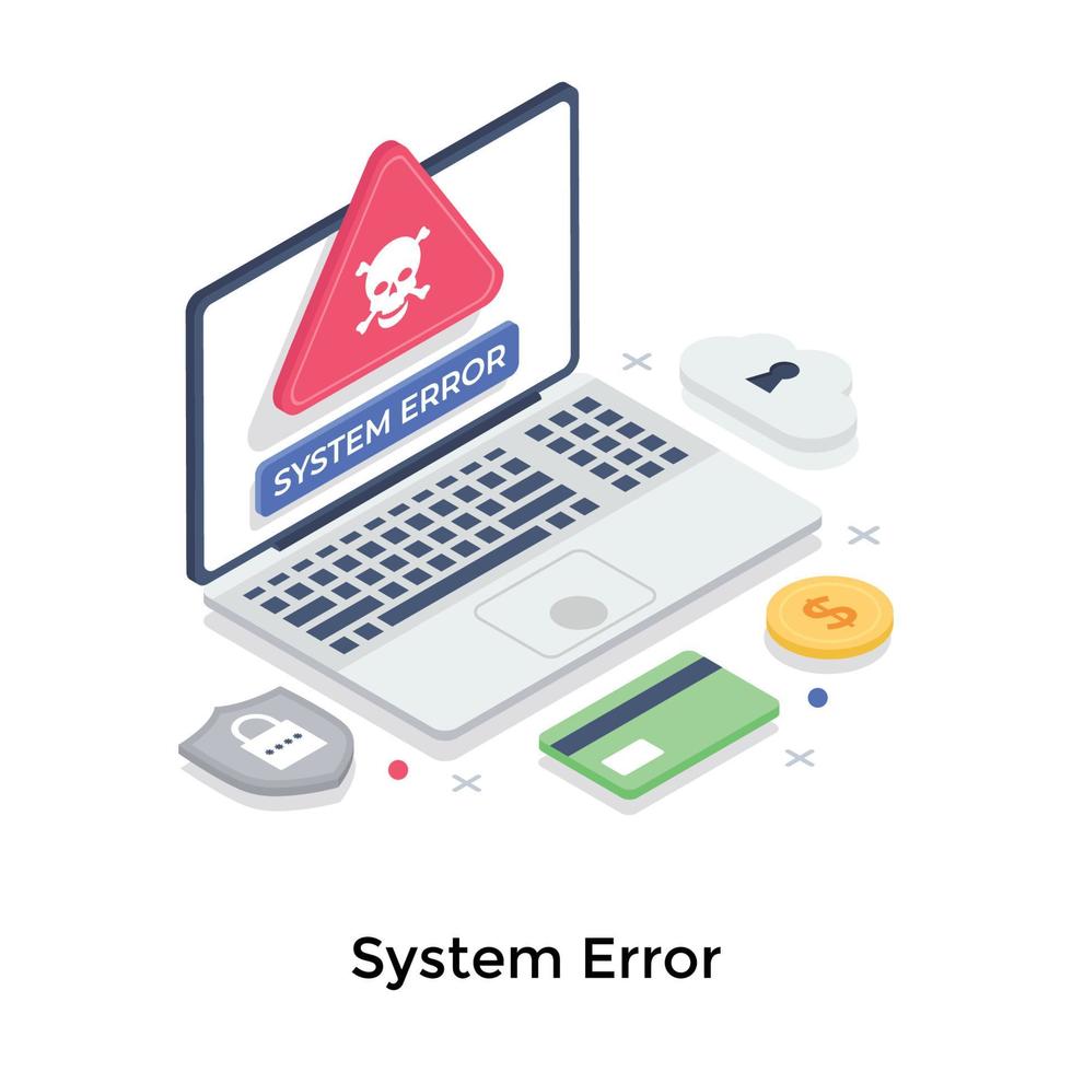 systeemfout concepten vector