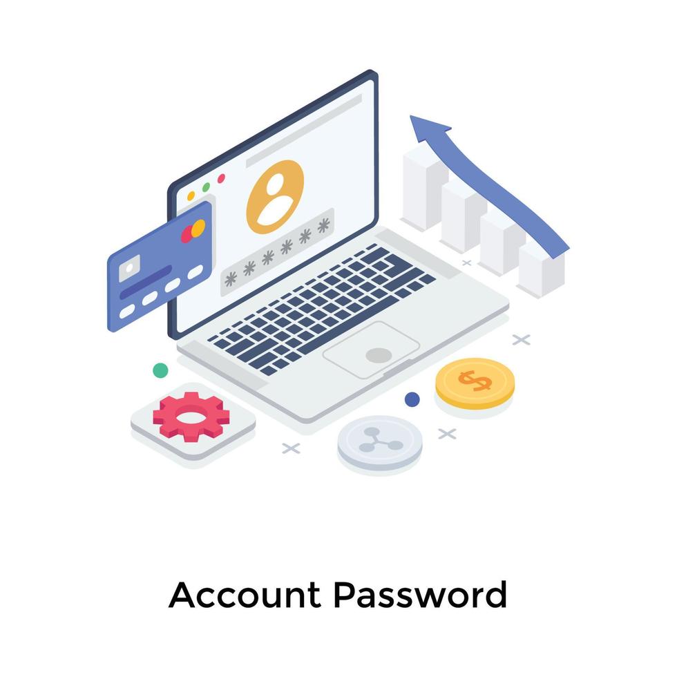 account wachtwoord concepten vector