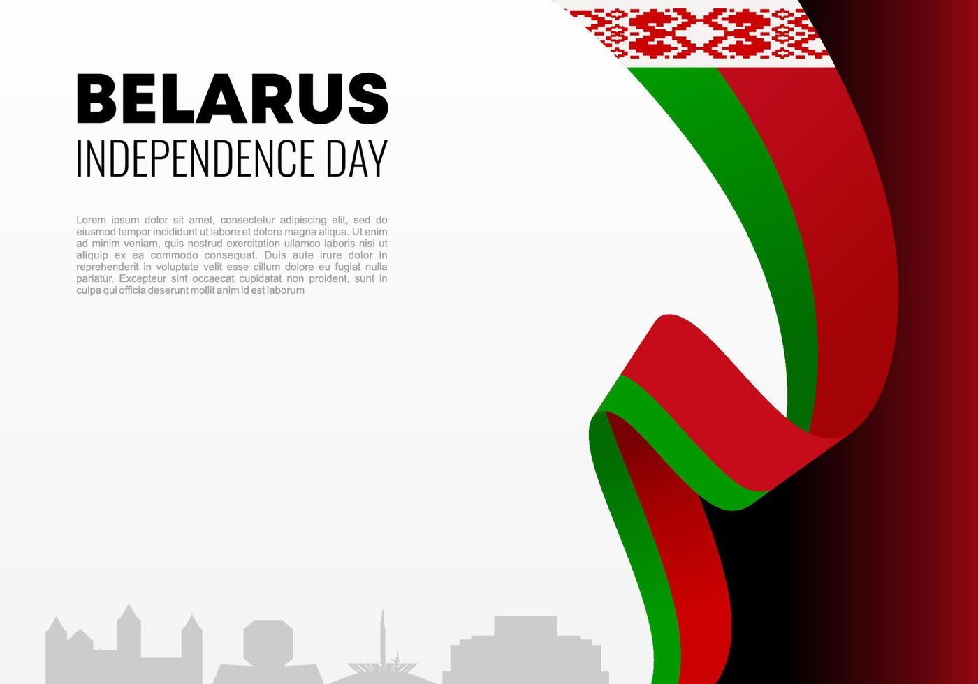 nationale viering van de onafhankelijkheidsdag van Wit-Rusland op 3 juli. vector