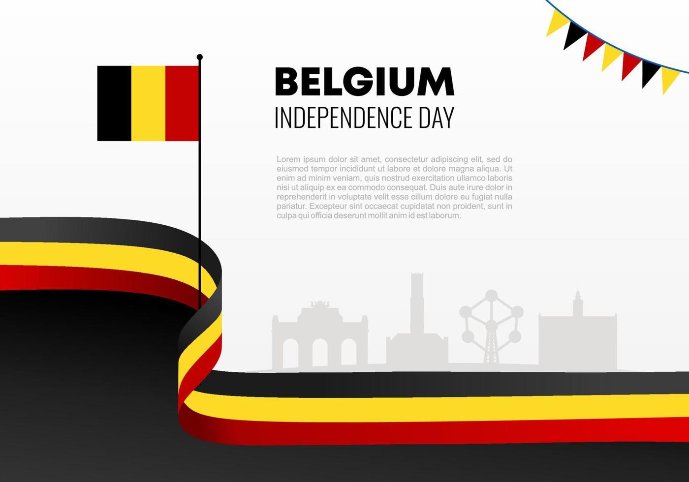 nationale viering van de onafhankelijkheidsdag van belgië op 21 juli vector