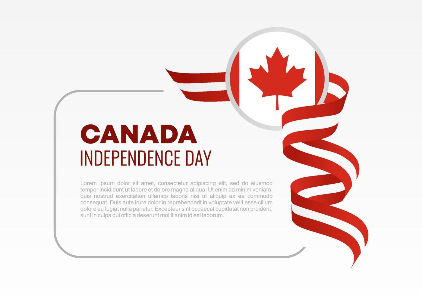 Nationale viering van de onafhankelijkheidsdag van Canada op 1 juli. vector