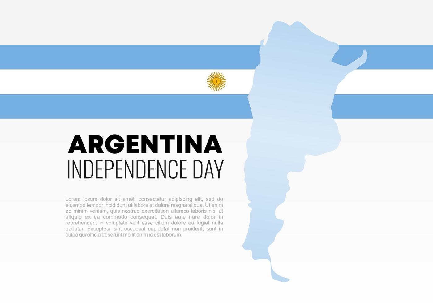 Argentijnse onafhankelijkheidsdag nationale viering op 9 juli. vector