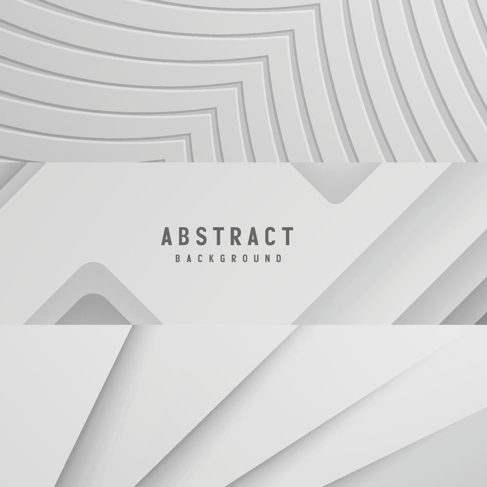 banner abstracte geometrische witte en grijze kleur achtergrond vectorillustratie. vector