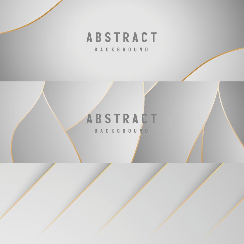 banner abstracte geometrische witte en grijze kleur achtergrond vectorillustratie. vector