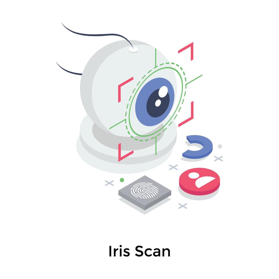 iris scan concepten vector