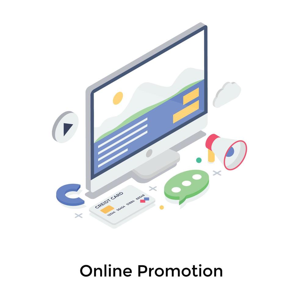 online promotieconcepten vector