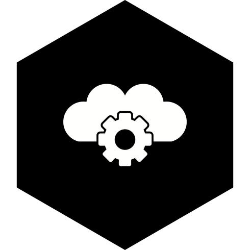 Cloud instellingen pictogram ontwerp vector