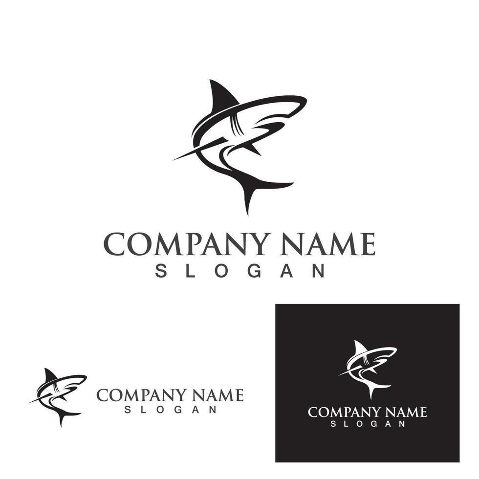 haaienvin logo sjabloon vector pictogram illustratie ontwerp