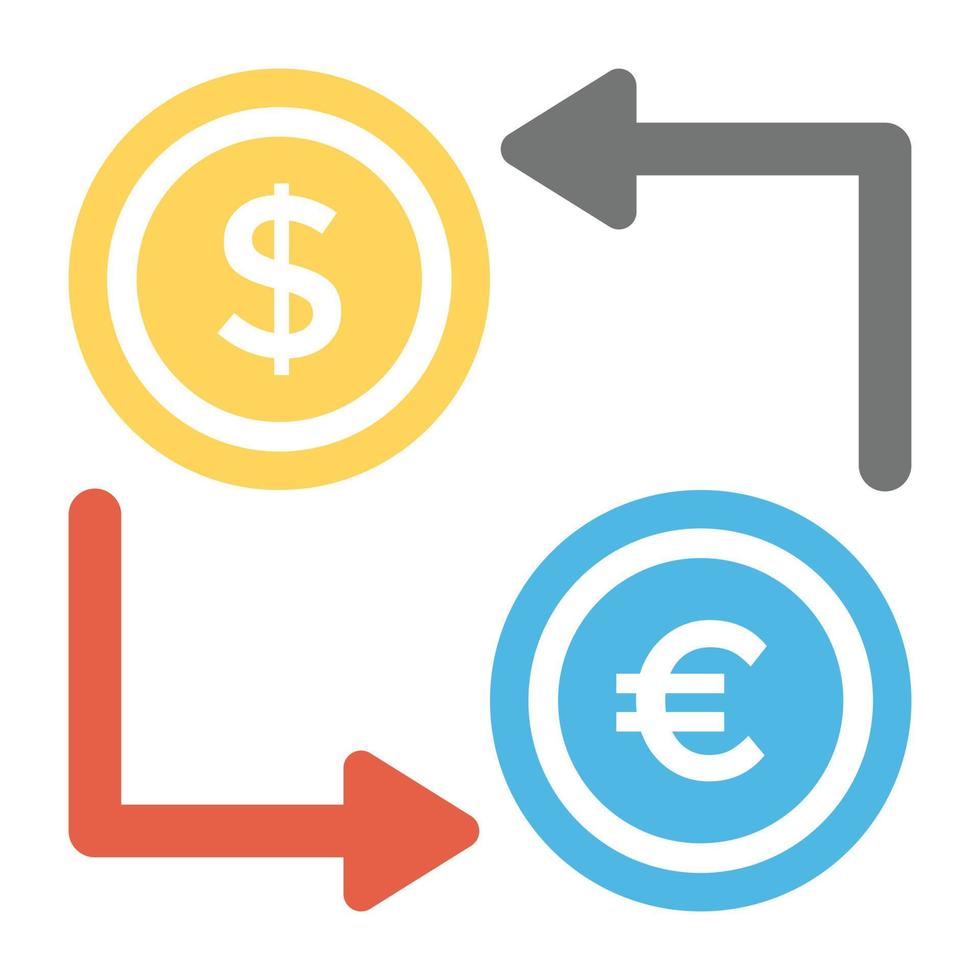 concepten voor valutaconversie vector