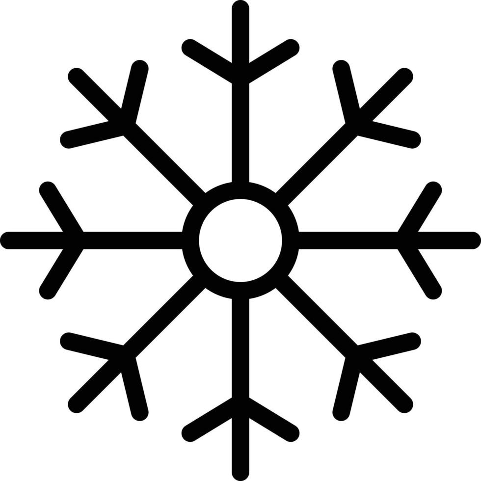 sneeuwvlok lijn icoon vector