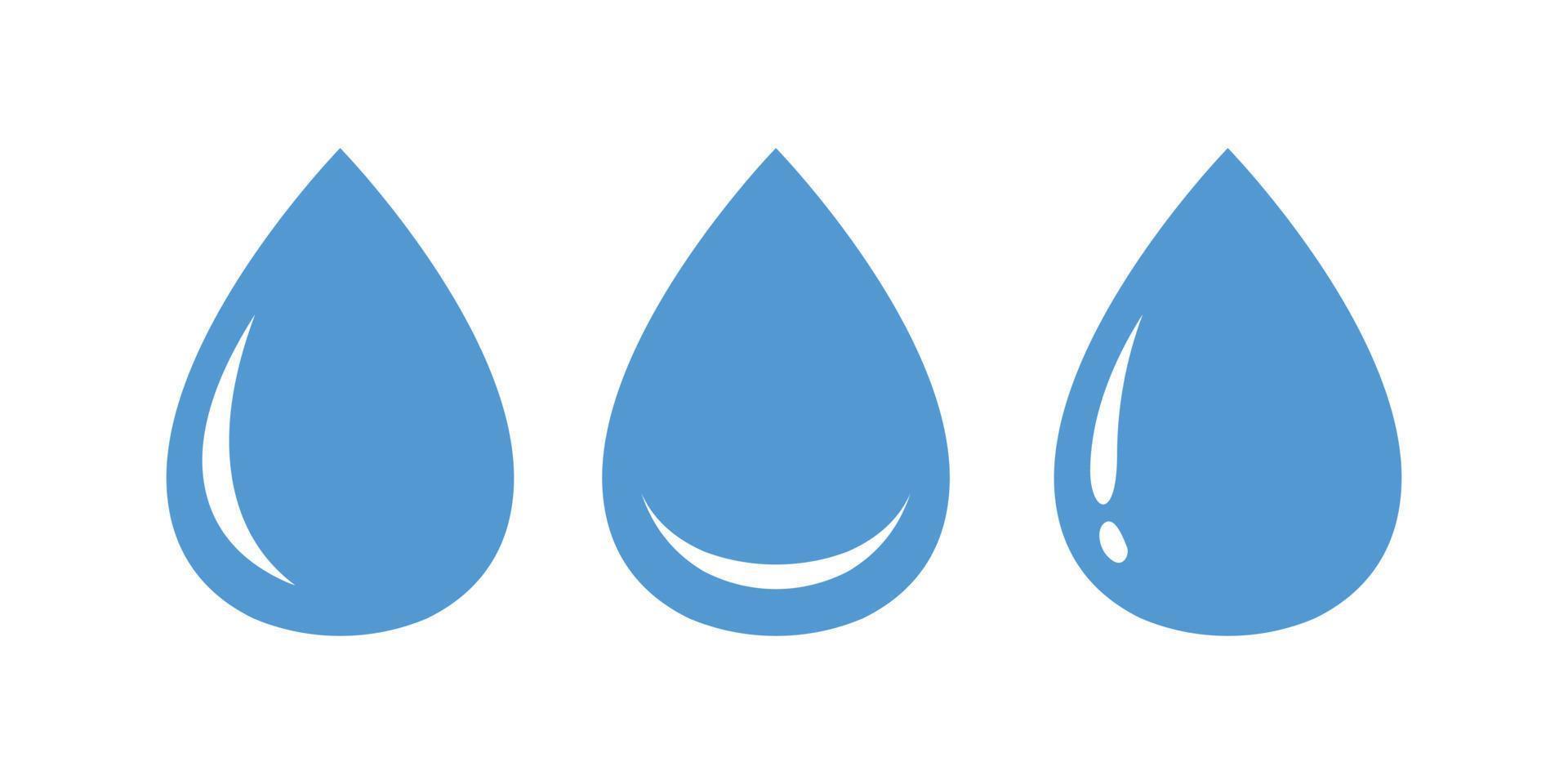 illustraties van waterdruppels vector