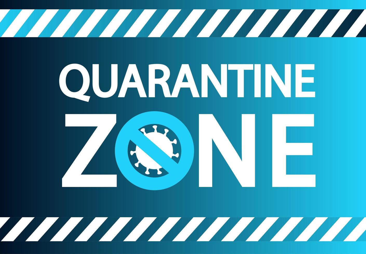 coronavirus quarantaine zone concept achtergrond. vector