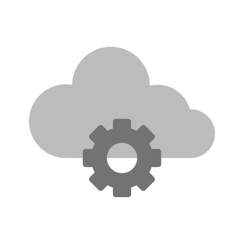 Cloud instellingen pictogram ontwerp vector