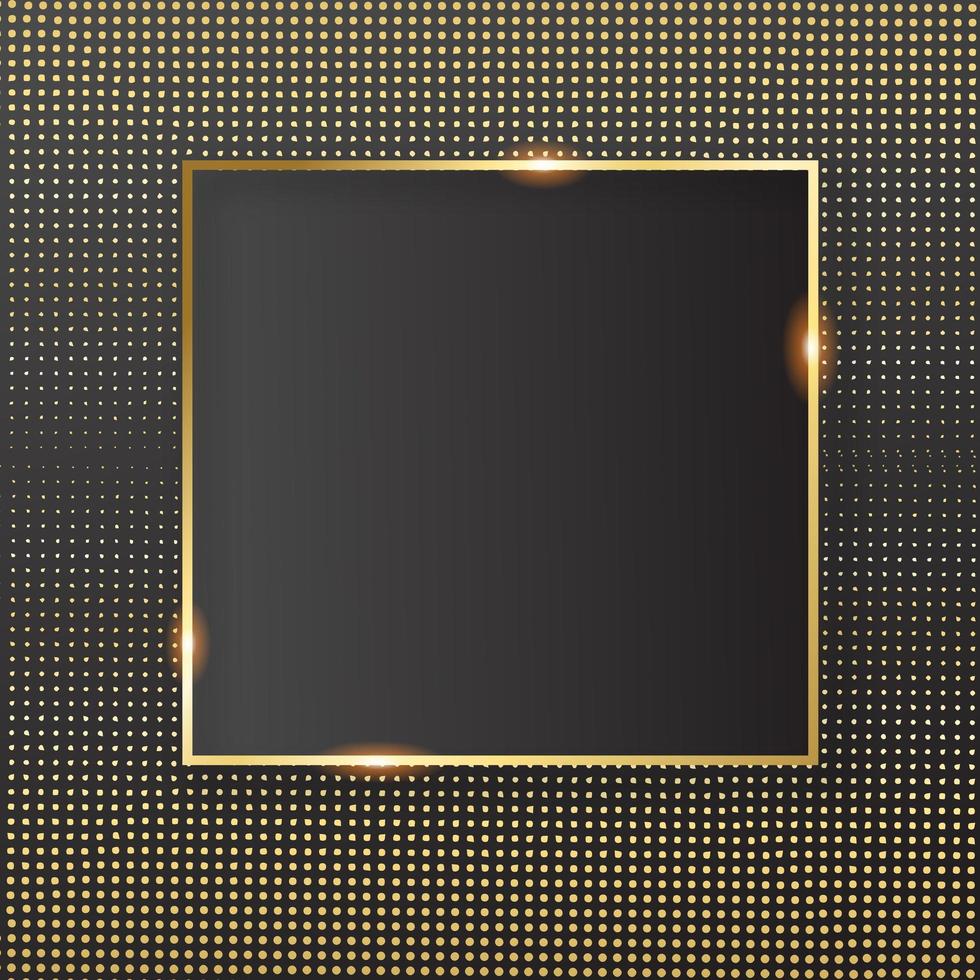 goud halftoon cirkel achtergrond frame vector