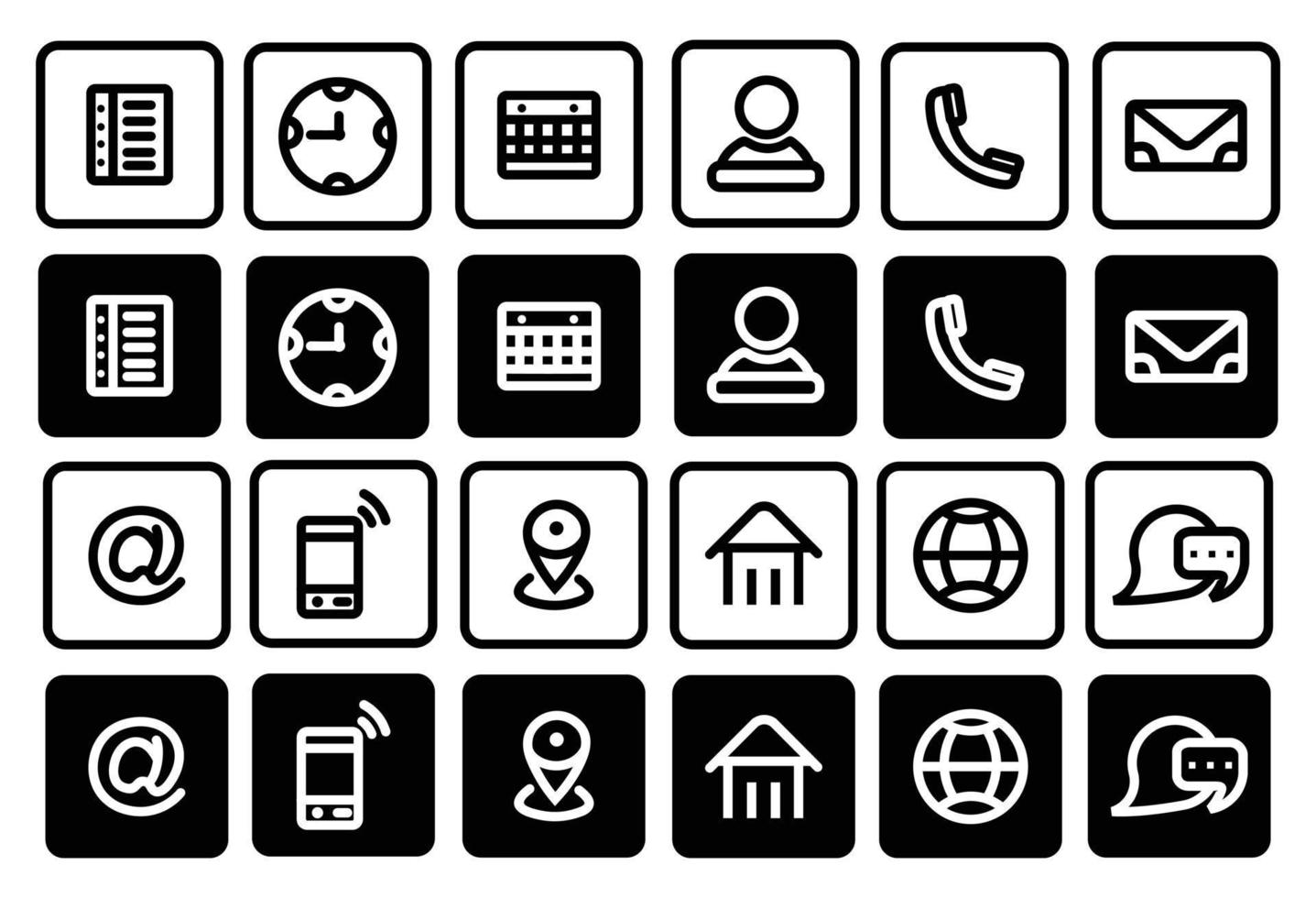 neem contact met ons op icon set, website set pictogram vector, set van web icon set, visitekaartje contactgegevens pictogram. vector