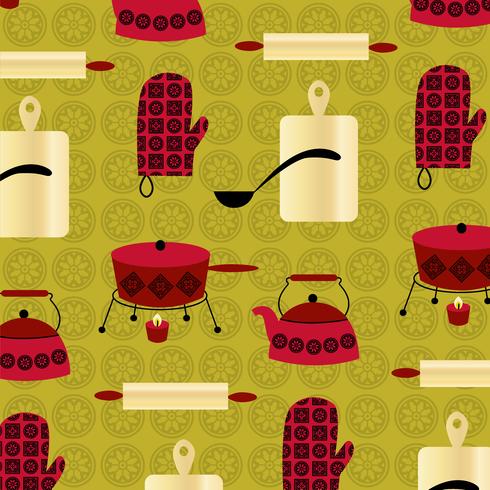 vintage fondue achtergrondpatroon vector