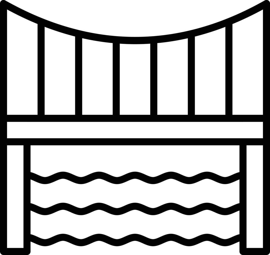 pictogramstijl brug vector