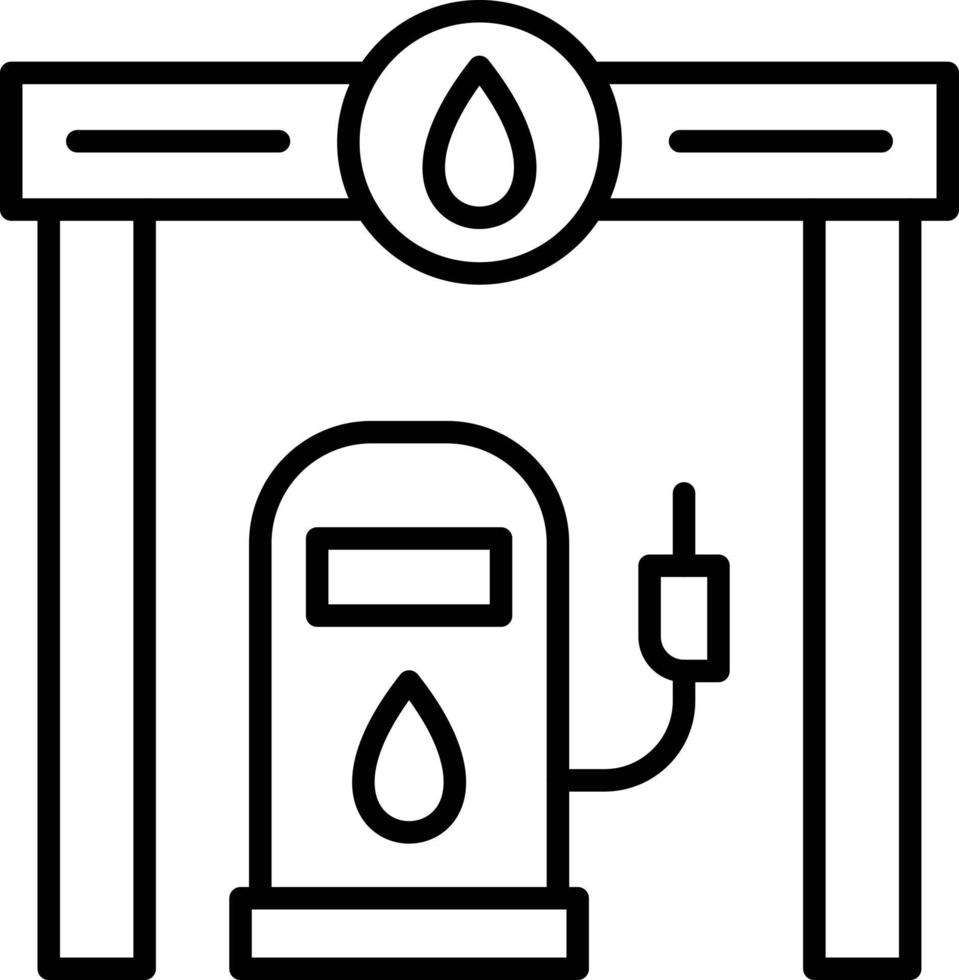 benzinestation pictogramstijl vector