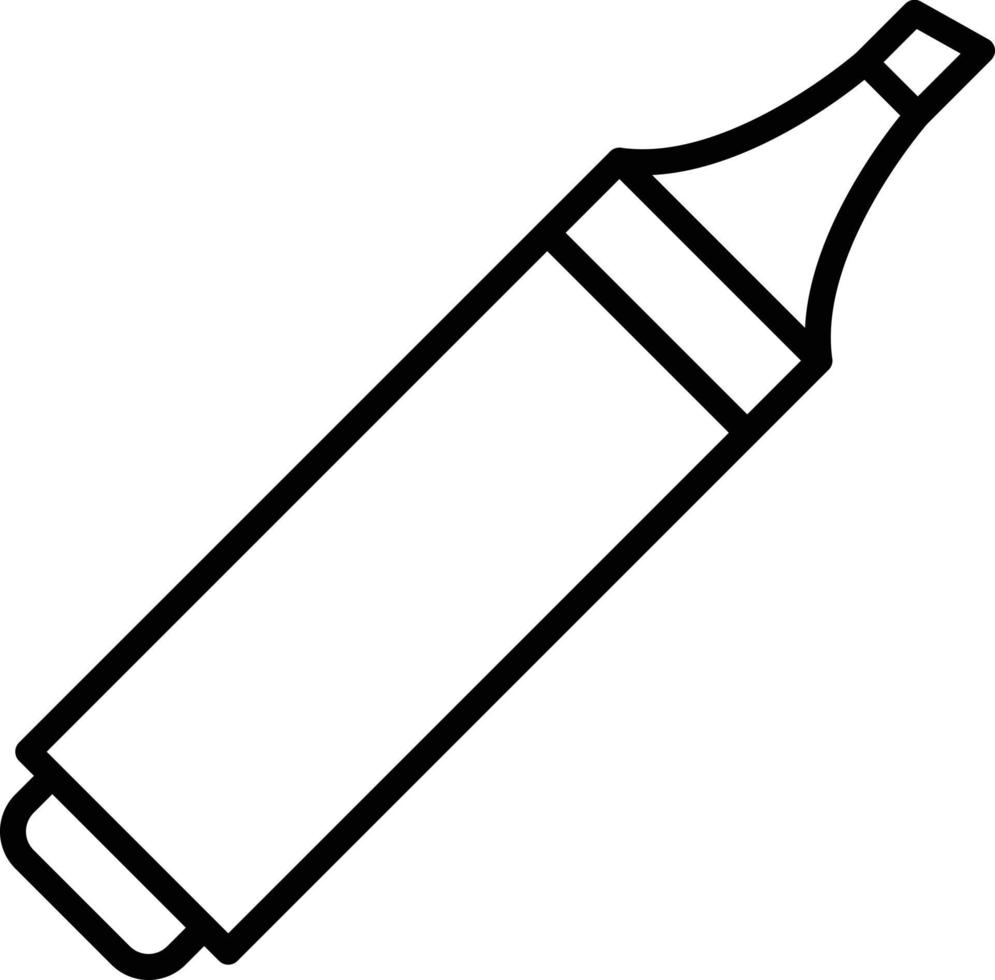 markeerstift pictogramstijl vector